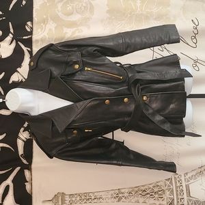 Vintage Peplum leather motorcycle jacket